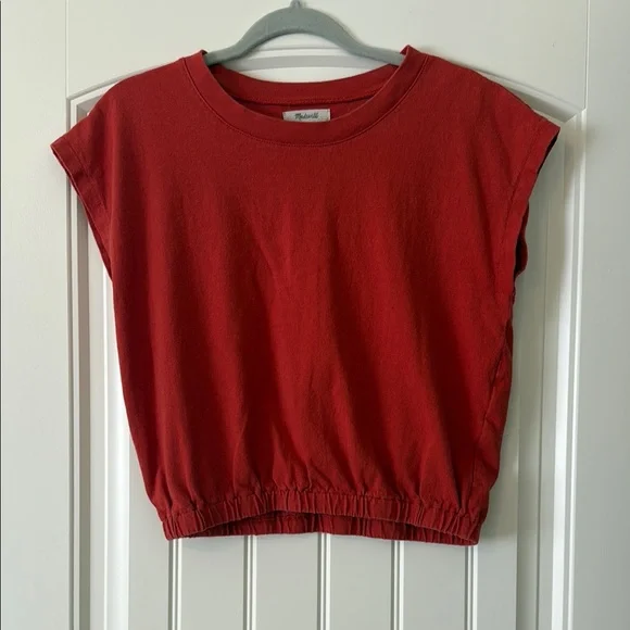 Women’s Red/Orange Madewell Muscle Tee - Picture 2 of 6